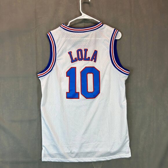 Space Jam Lola Bunny Tune Squad AVI Jersey Unisex Size Medium White Basketball - Picture 4 of 8